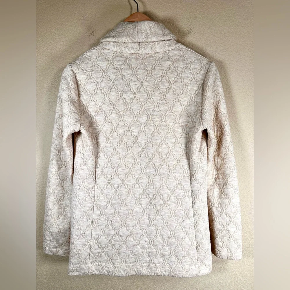 Lilly Pulitzer Brea Wrap Heathered Wheat Lurex Knit Mizner Jacquard Gold Jacket
